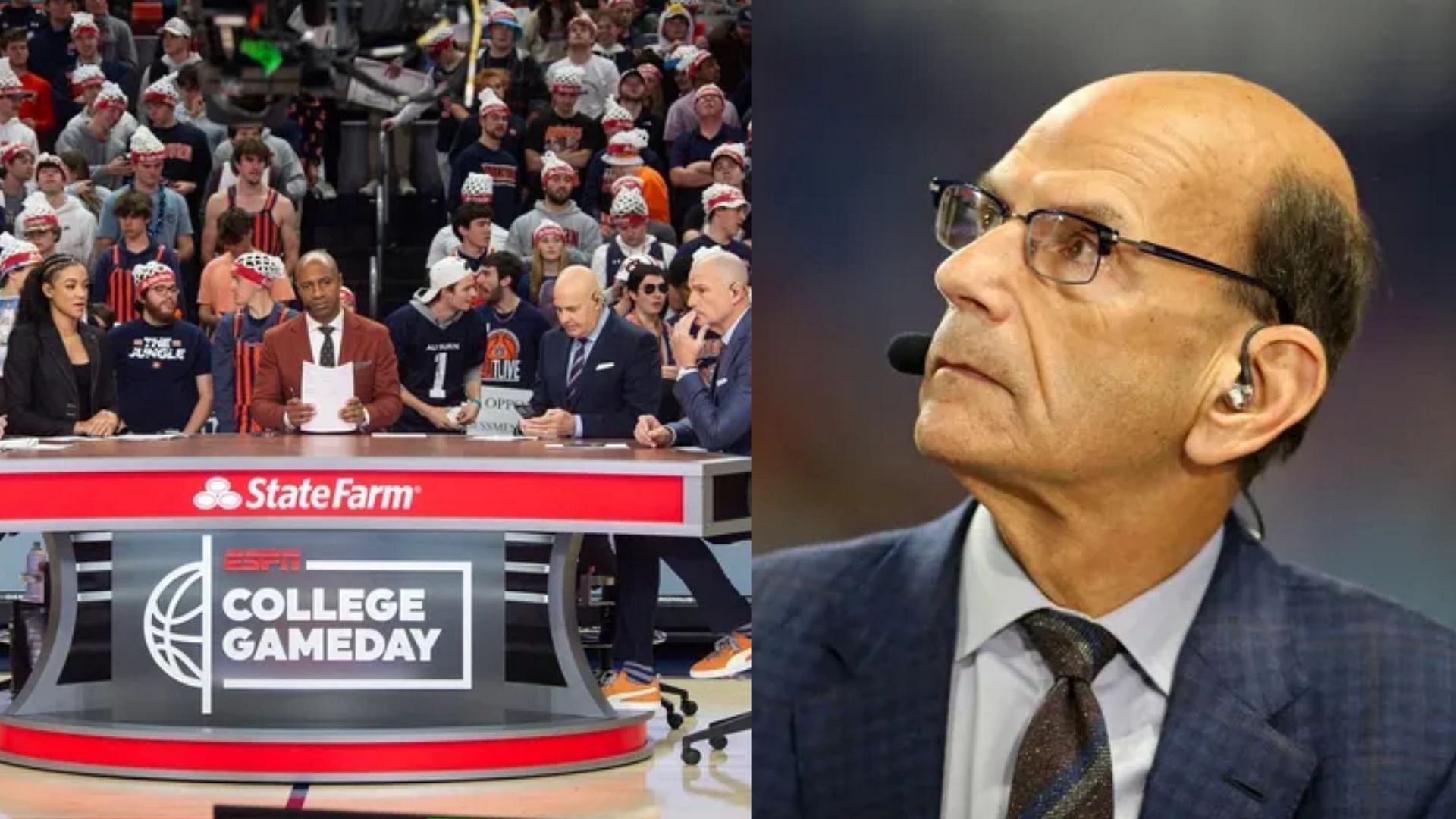 The College GameDay crew &amp; analyst Paul Finebaum