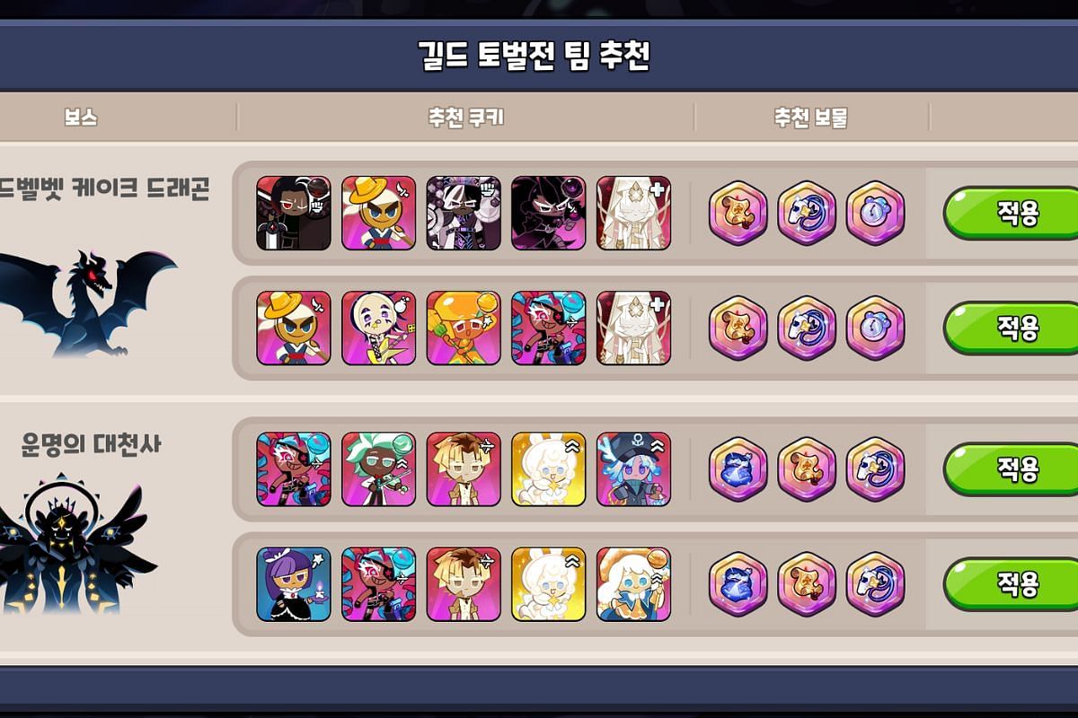 The Guild Battle dashboard and QoL updates in Cookie Run Kingdom (Image via Devsisters)