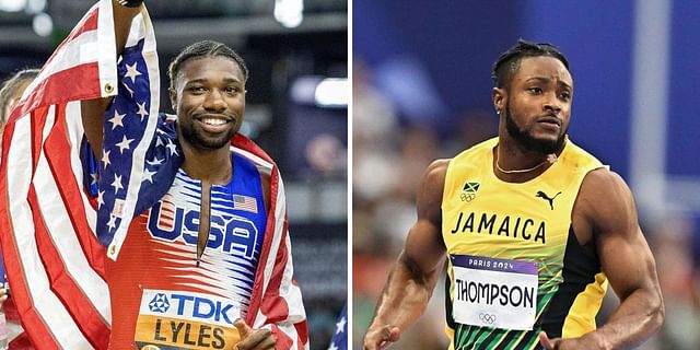 Kishane Thompson and Noah Lyles are among the fastest sprinters in the 2024 season. PHOTO: Both from Getty Images