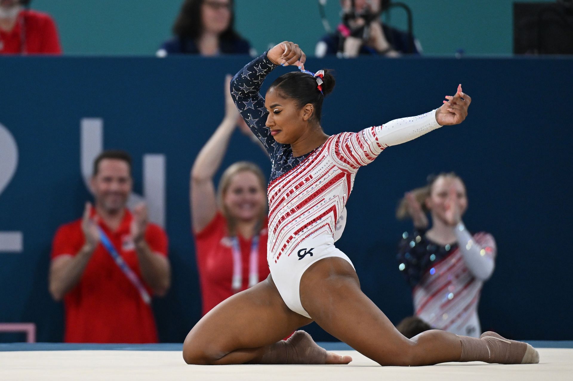 Jordan Chiles in action at the Paris Olympics (Source: Getty)