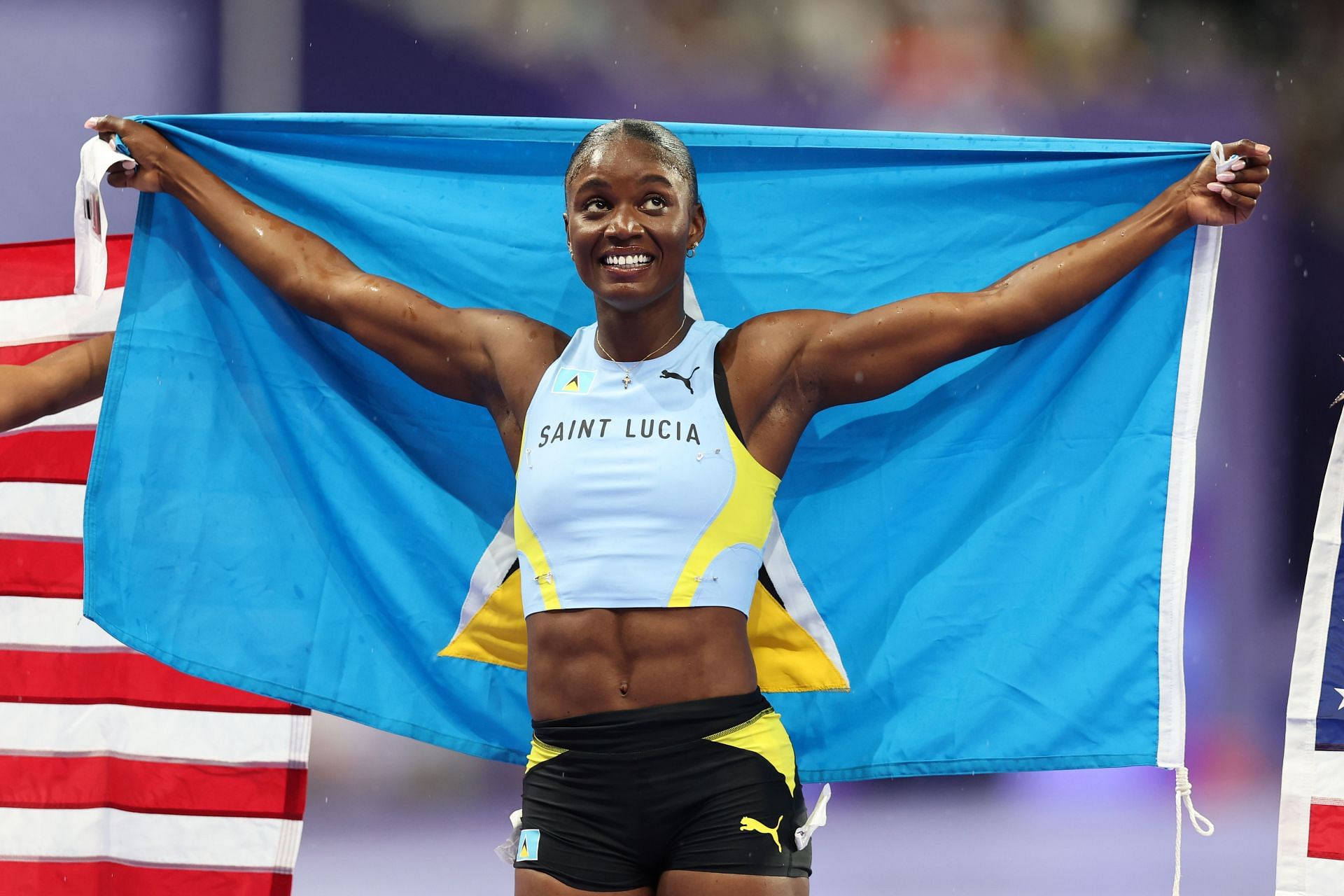 Julien Alfred pictured at the Olympic Games Paris 2024 (Image via Getty)