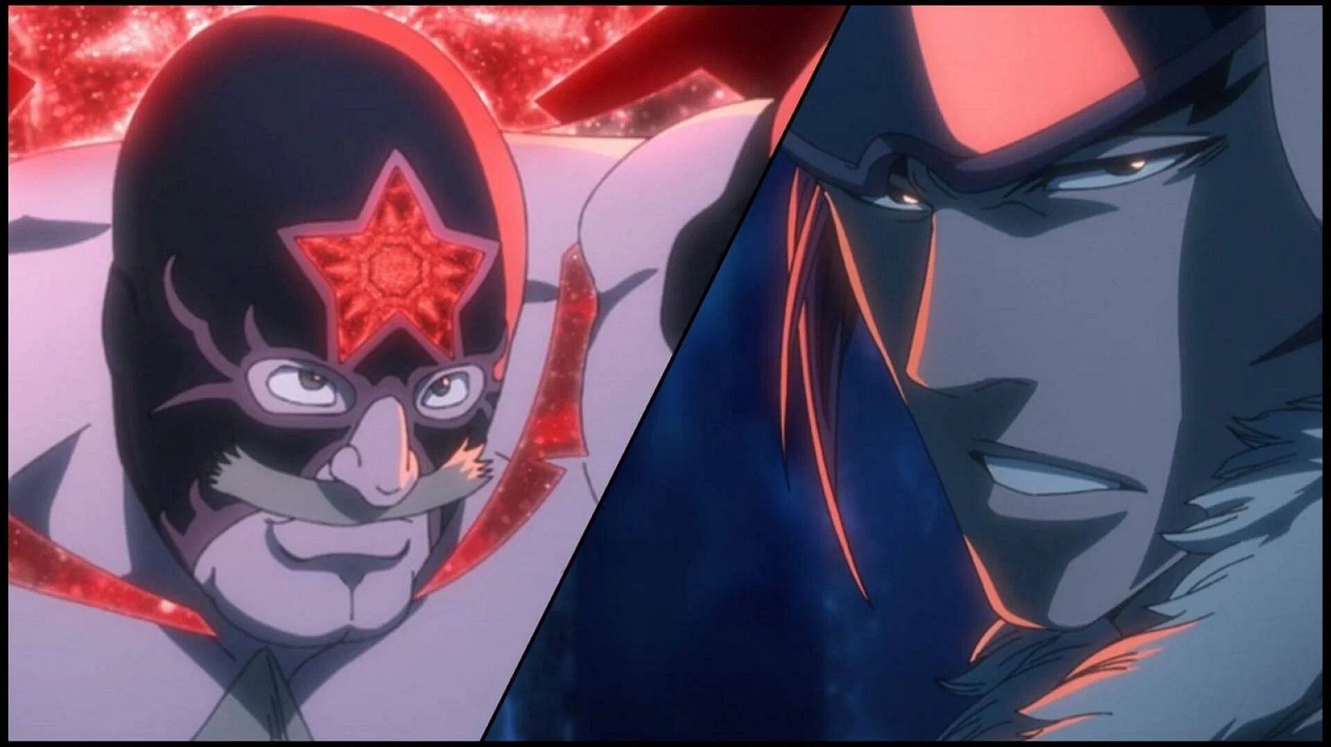 Mask de Masculine fighting Renji in the anime (Image via Studio Pierrot)