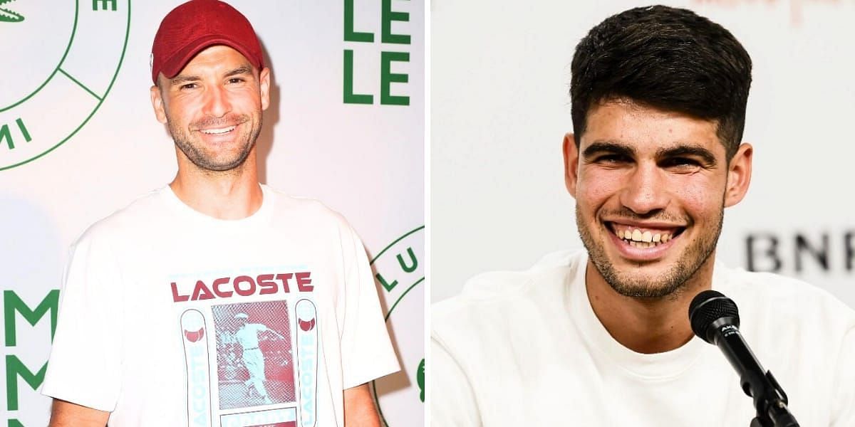 Grigor Dimitrov (L) &amp; Carlos Alcaraz (R) (Image source: GETTY)