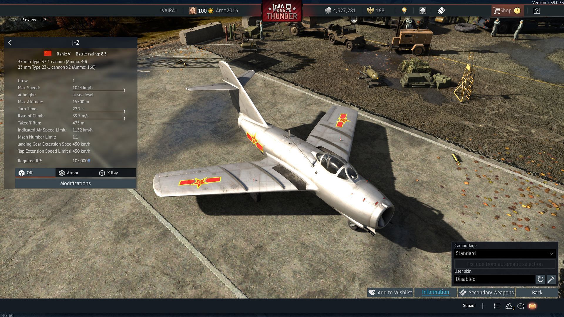 The J-2 is the Chinese built version of the MiG-15bis (Image via Gaijin Entertainment)