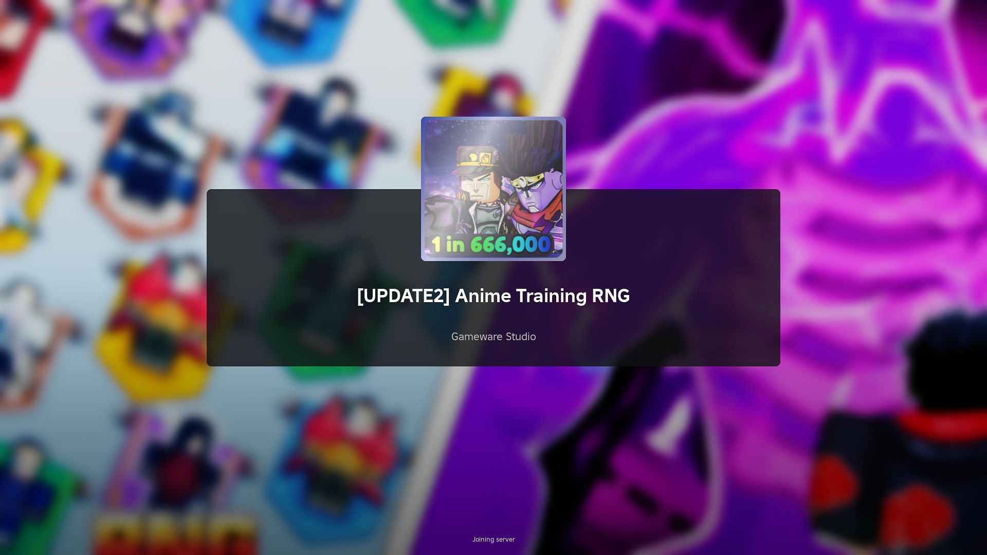 Roblox Anime Training RNG