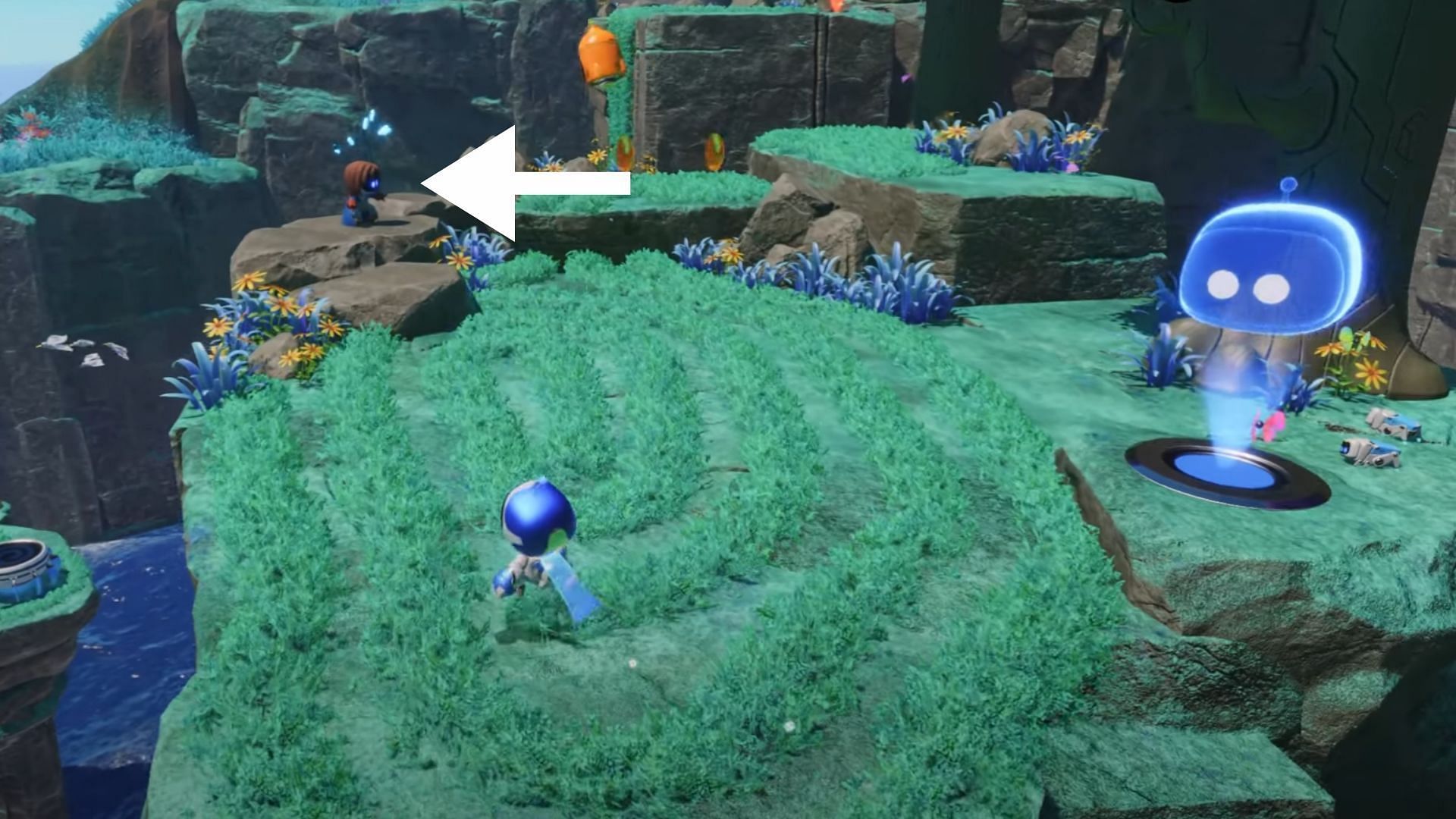 The first bot is near the first checkpoint (Image via Sony || YouTube/@Gamer Guru)