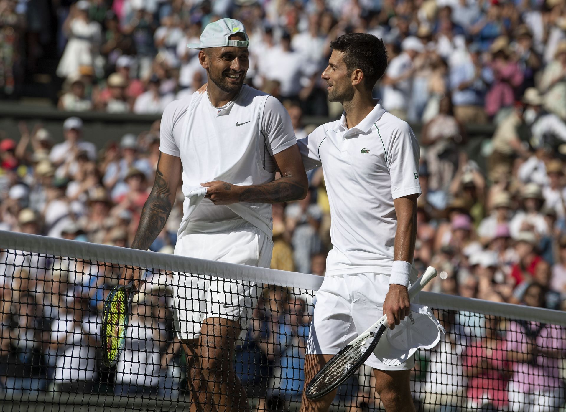 Nick Kyrgios (L), Novak Djokovic (R) (Source: Getty)