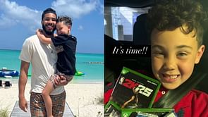 "It's time!!": Jayson Tatum's son Deuce poses with NBA 2K25 editions featuring Celtics superstar on the cover