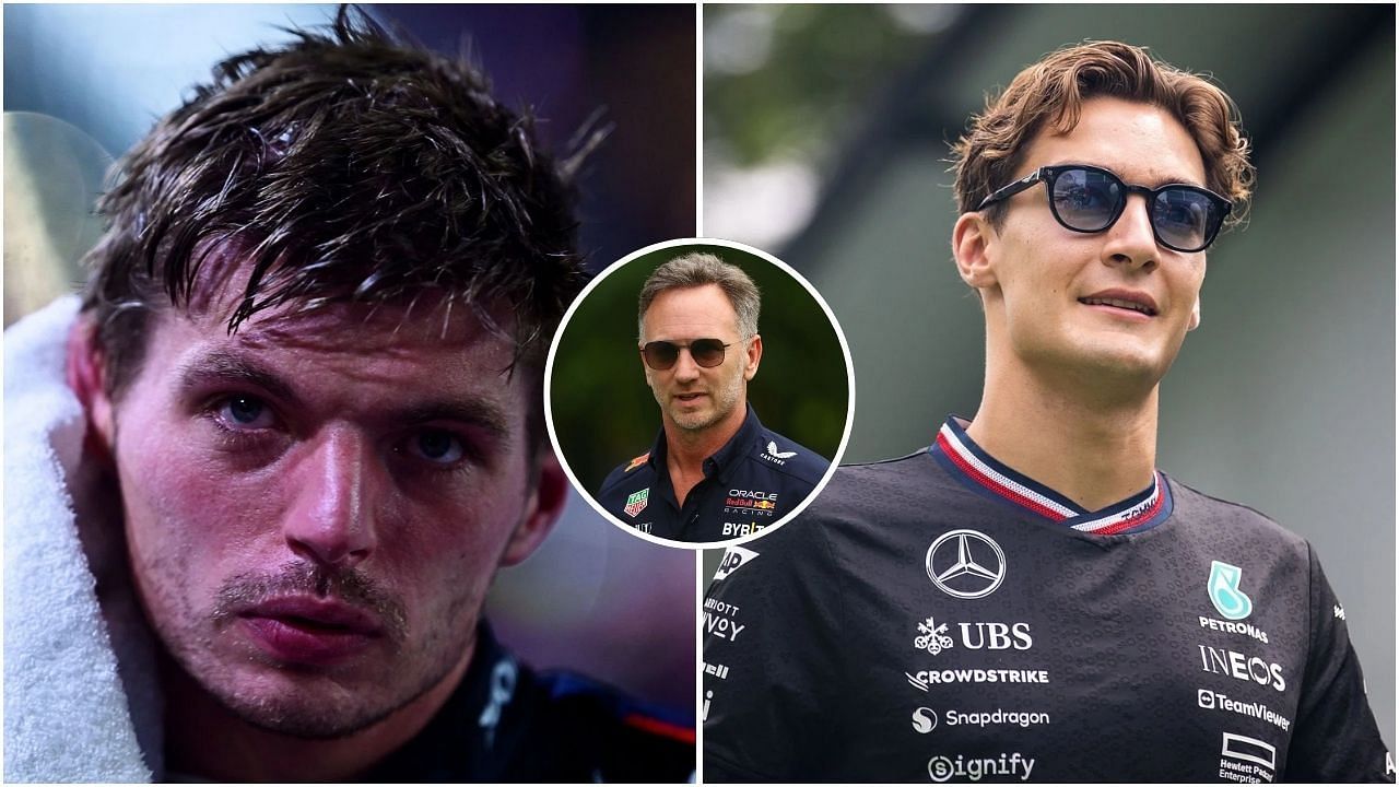 Christian Horner hints George Russell amidst Max Verstappen row (Images from Getty Images)