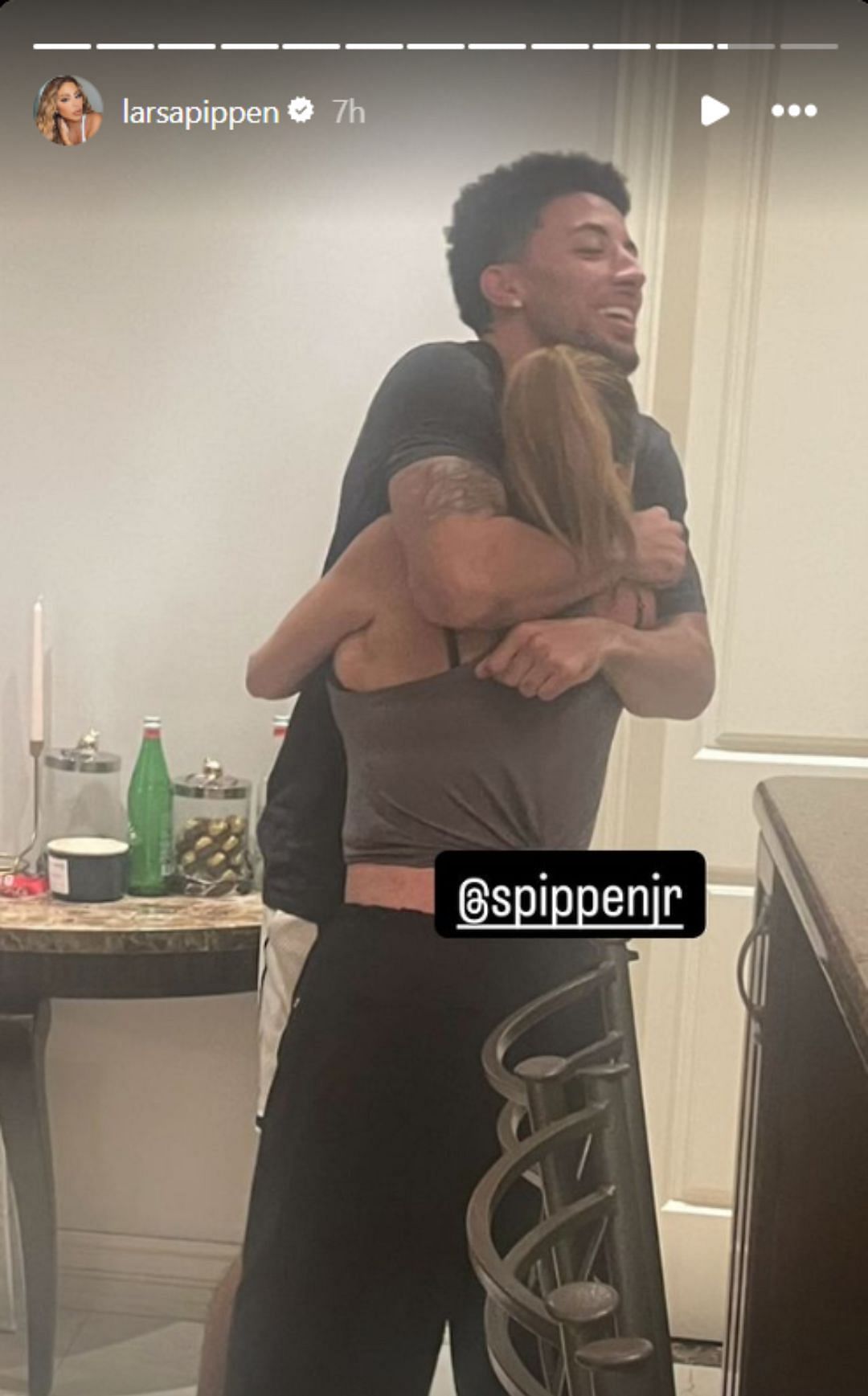 Larsa shares snap with Scotty on National Sons Day (Image: @larsapippen IG)