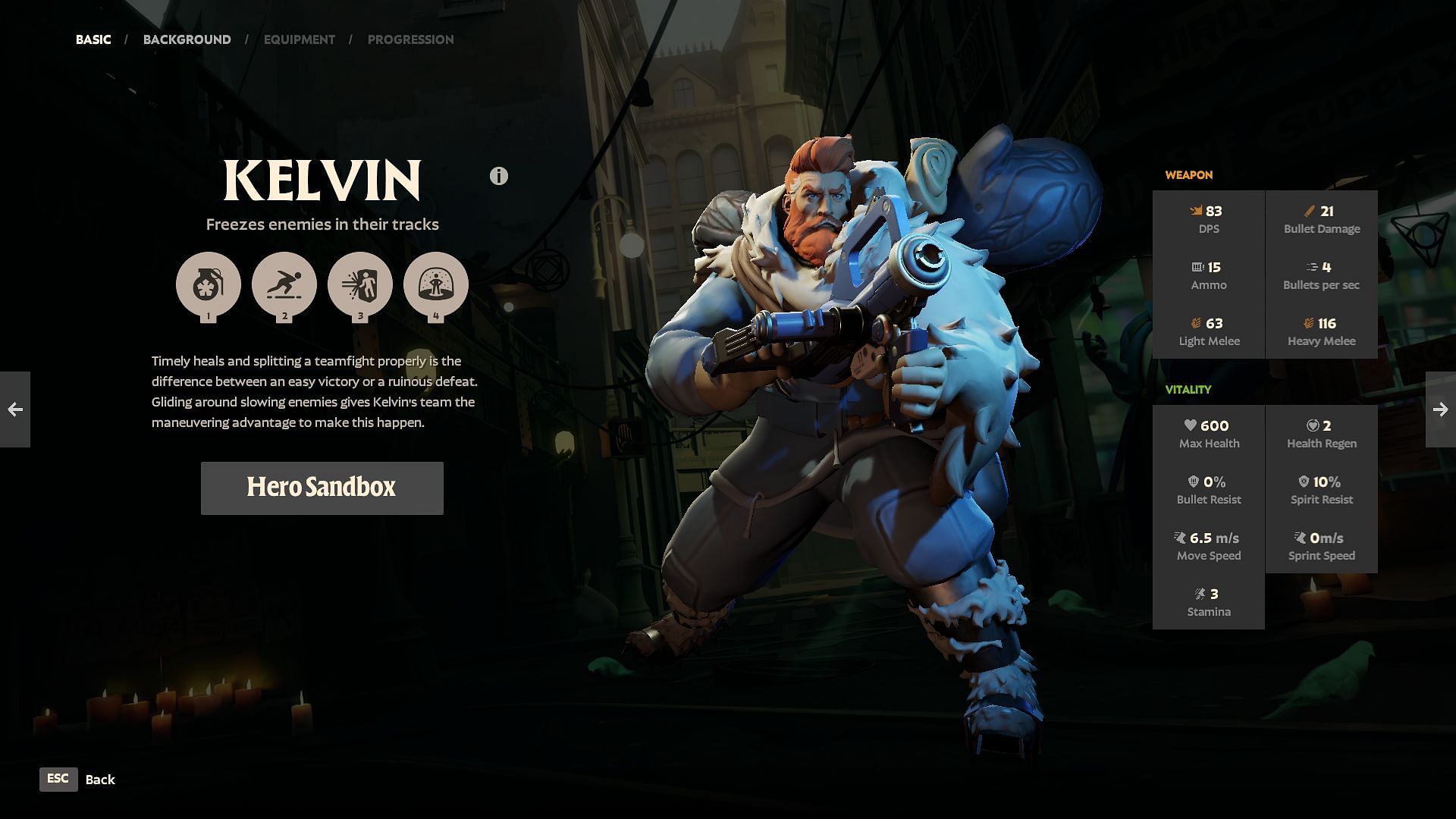 Kelvin&#039;s in-game stats (Image via Valve)