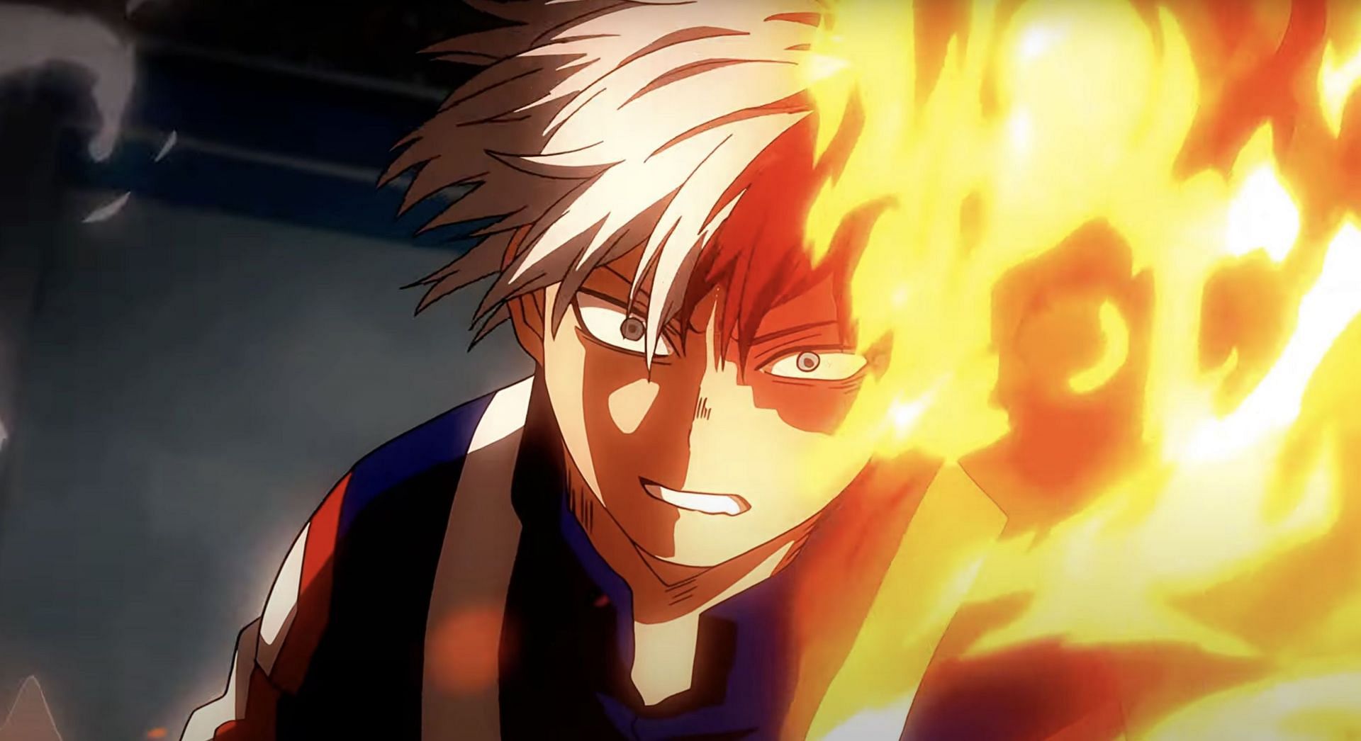 Shoto Todoroki as seen in anime (Image via Studio Bones)