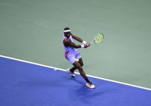 Frances Tiafoe in action at the US Open (Source: Getty)