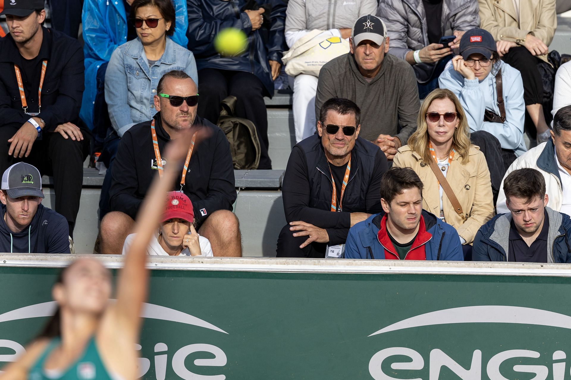 Emma Navaro&#039;s family looks on at the 2024 French Open | Getty