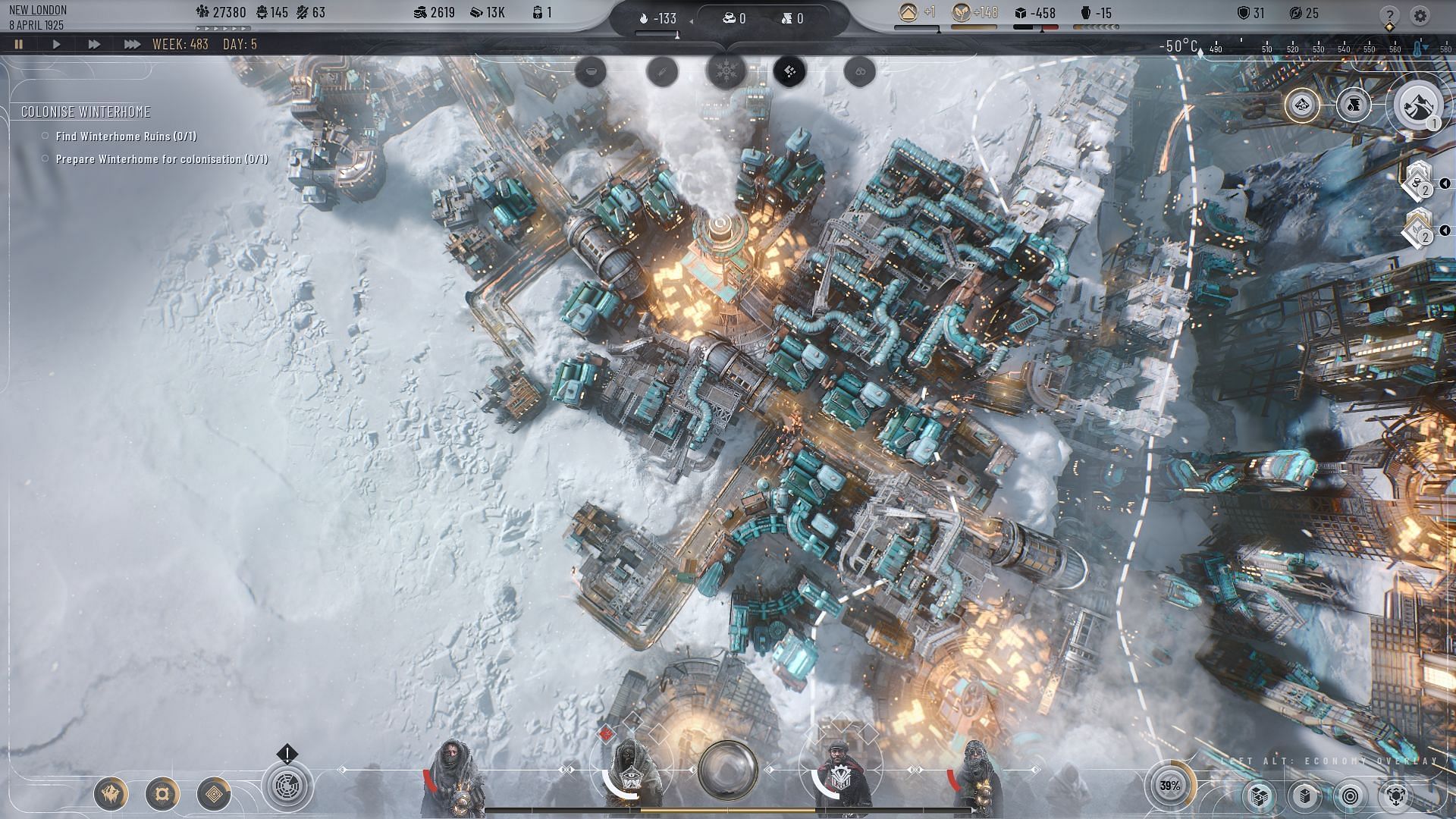 Deep Melting Drill in Frostpunk 2 will give you a lot of resources (Image via 11 bit studios)