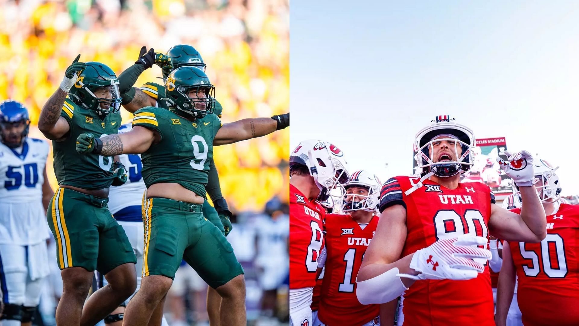 Images courtesy of Baylor &amp; Utah Athletics