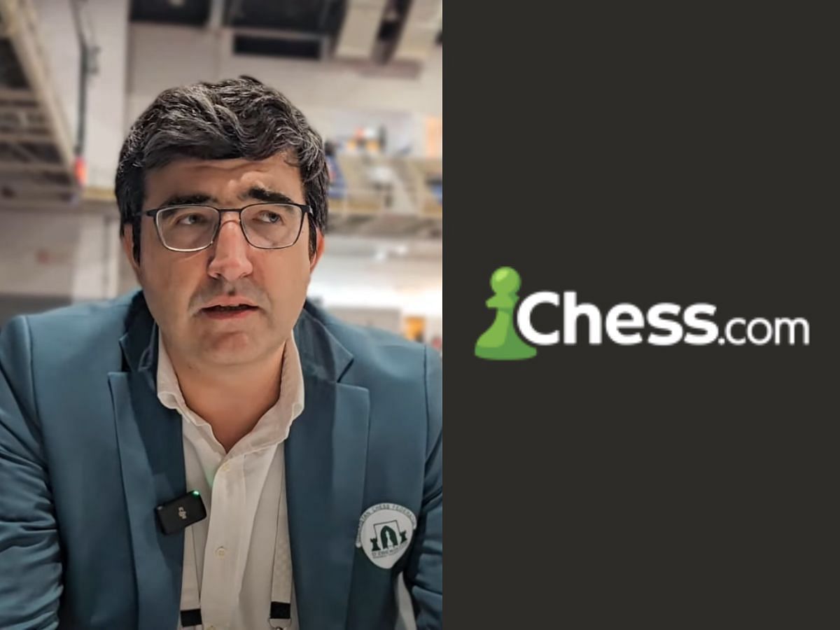 Chess.com takes action against GM Vladimir Kramnik over recent allegations (Image via YouTube/ChessBaseIndia and Chess.com)