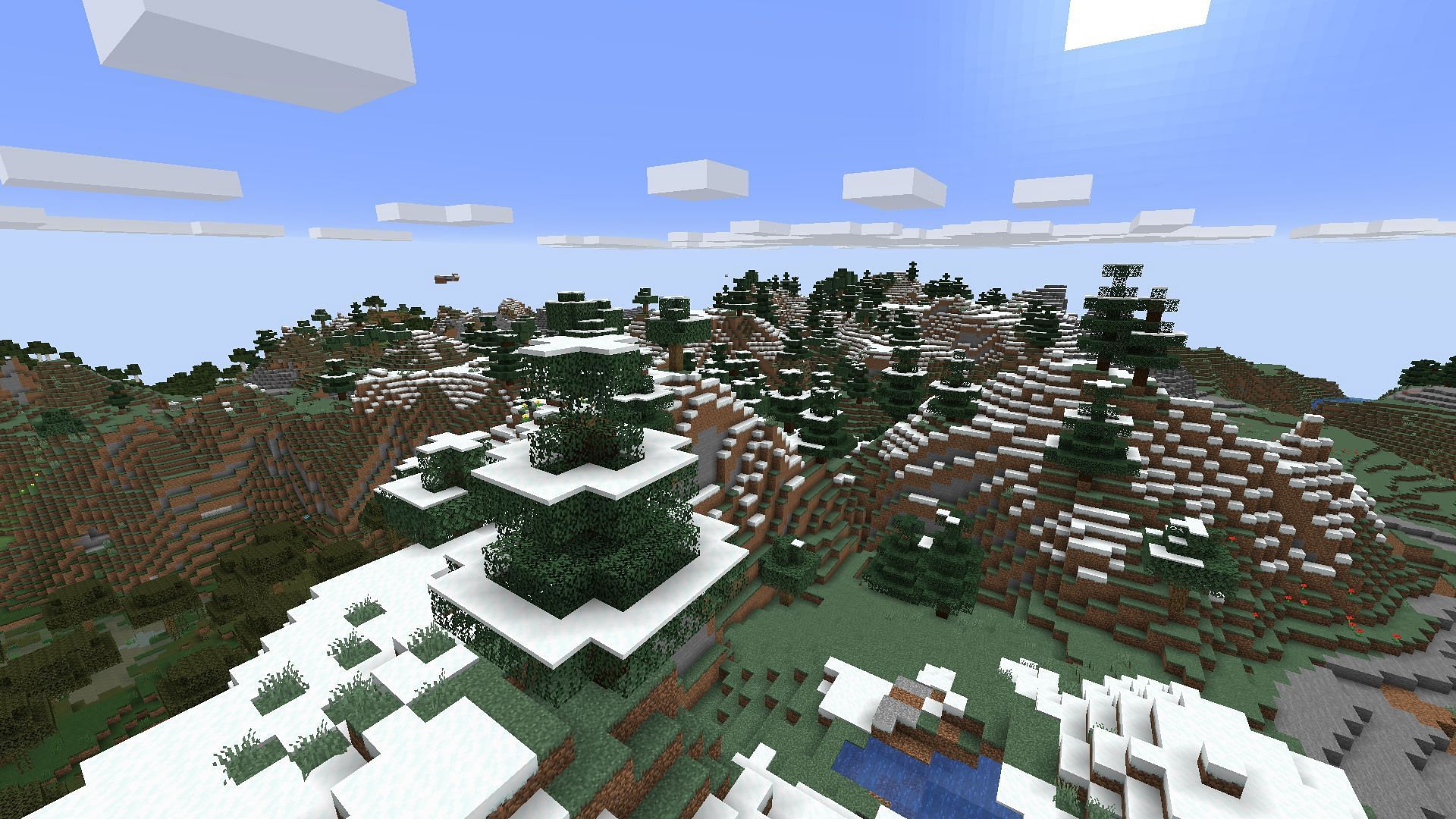 Snowy mountains (Image via Mojang)