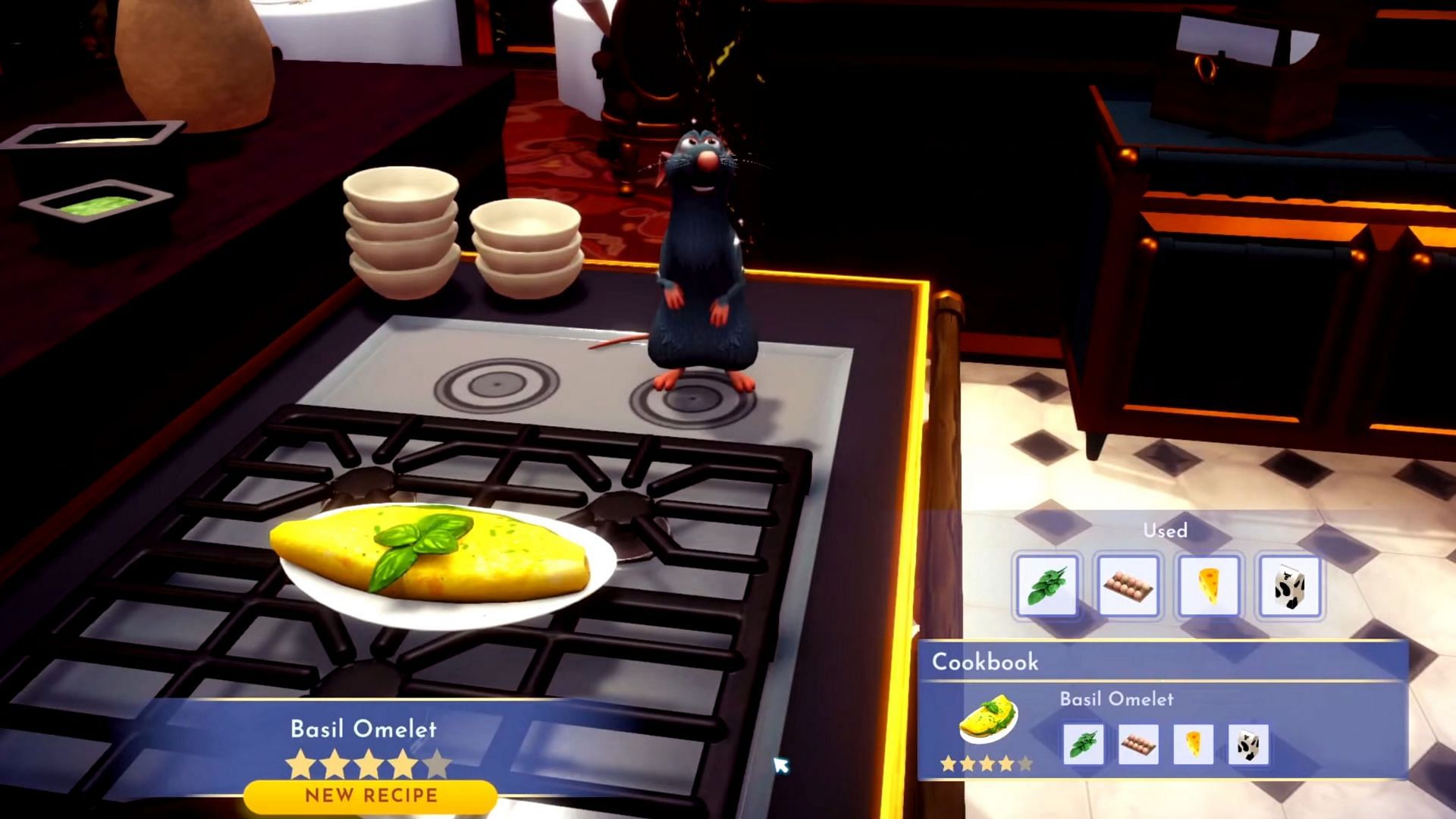 How to make Basil Omelet in Disney Dreamlight Valley (Image via Gameloft)