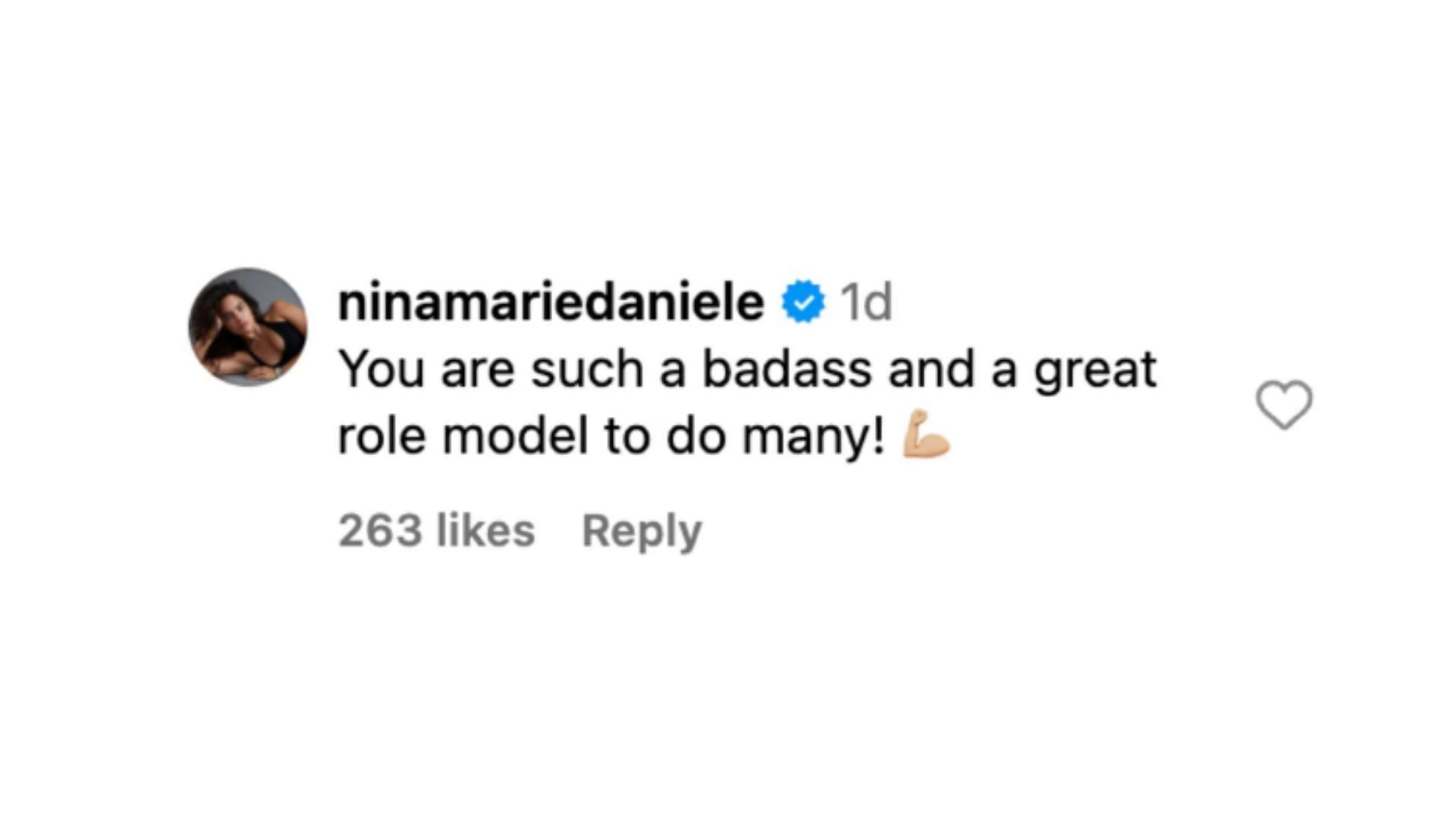 Nina-Marie Daniele's comment