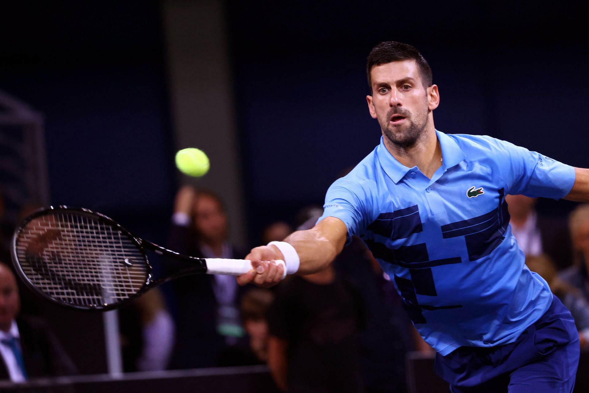 Novak Djokovic during his match against Grigior Dimitrov in Bulgaria (Image via Getty)