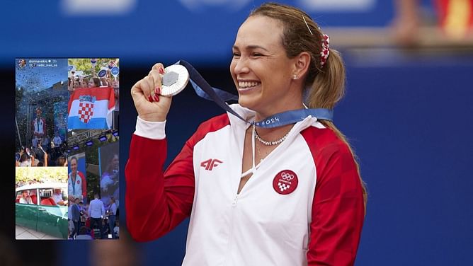 WATCH: Donna Vekic welcomed home with fanfare; Croatian chant her name in celebration of her silver medal at Olympics 2024