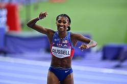 "It still sounds so crazy"- Masai Russell still in disbelief after becoming Olympic champion within one year of 2023 World Championships setback