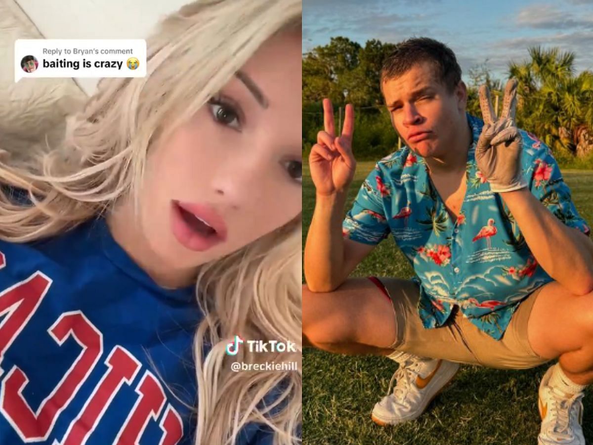 Breckie Hill and Jynxzi have reportedly broken up once again (Image via X/DramaAlert and Instagram/Jynxzi)