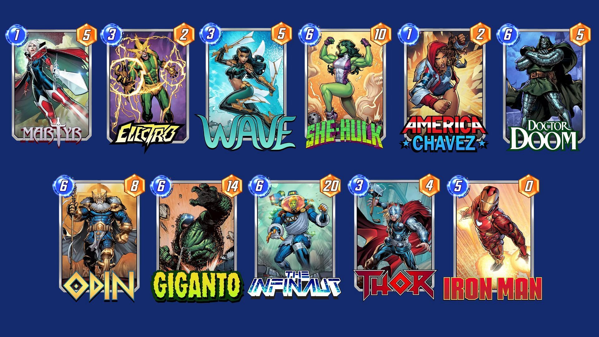 The Martyr Ramp Deck is a very effective Marvel Snap Martyr deck you can try (Image via Nuverse)