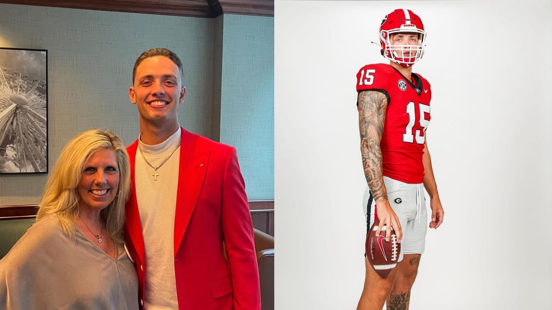 Georgia Bulldogs QB Carson Beck &amp; his mom Tracy Beck (Tracy &amp; Carson