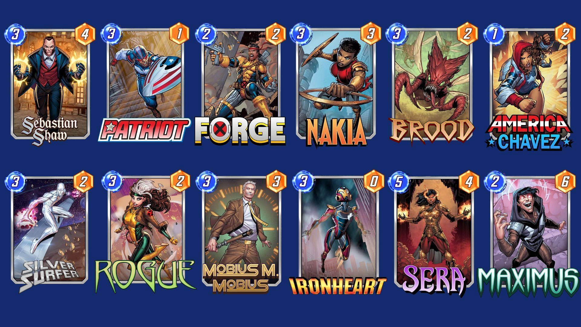 The Patriot Buff Deck in Marvel Snap (Image via Nuverse)