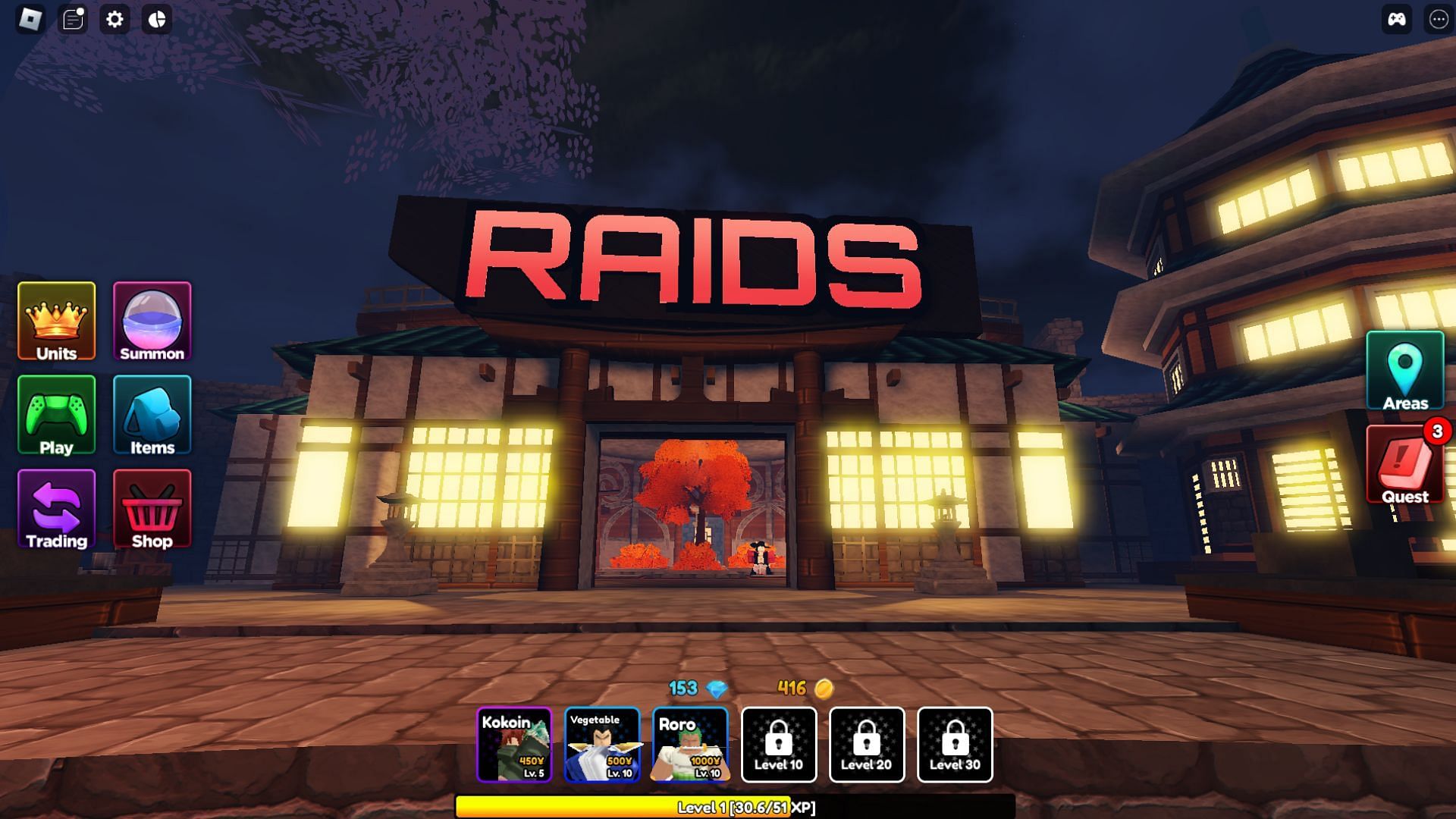 Raids are very challenging but offer great rewards in Anime Royale (Image via Roblox)