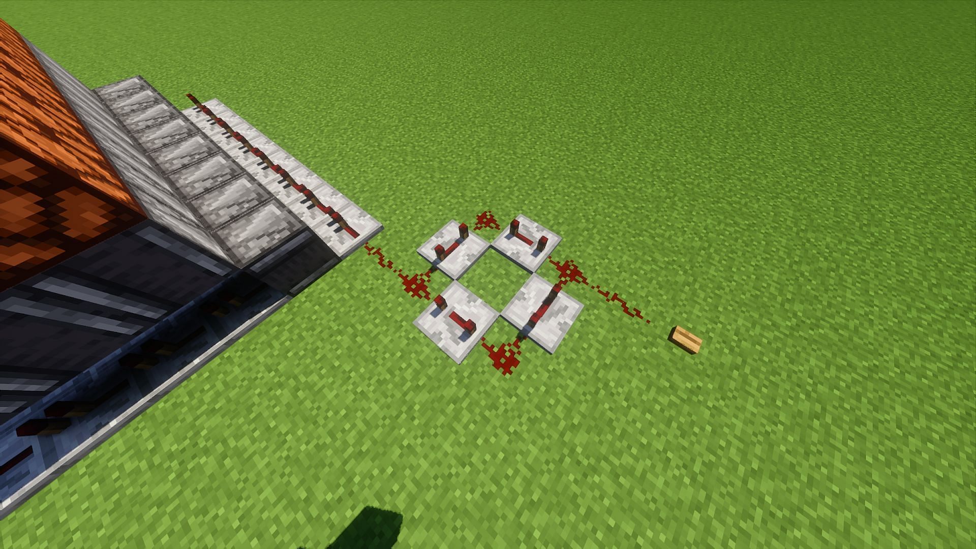 The redstone clock used to activate this Minecraft build (Image via Mojang)