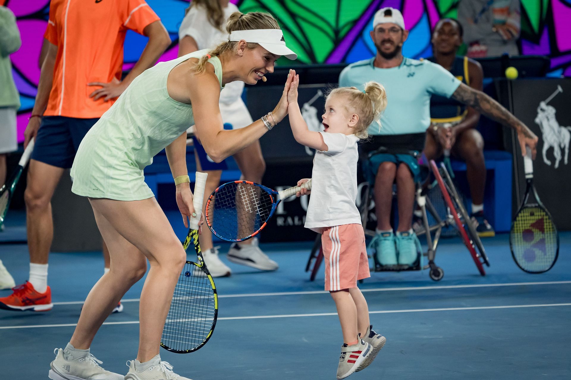 WATCH: Caroline Wozniacki gets hit on the body with a 'full power body ...