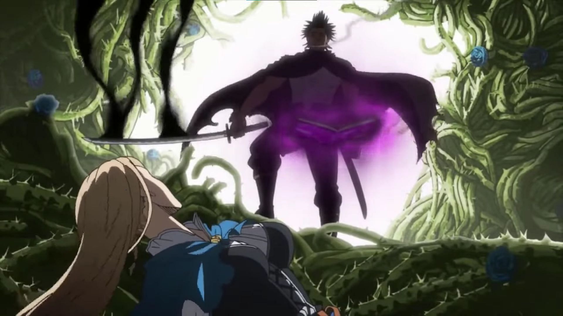 Yami saving Charlotte as shown in the Black Clover anime (Image via Studio Pierrot)