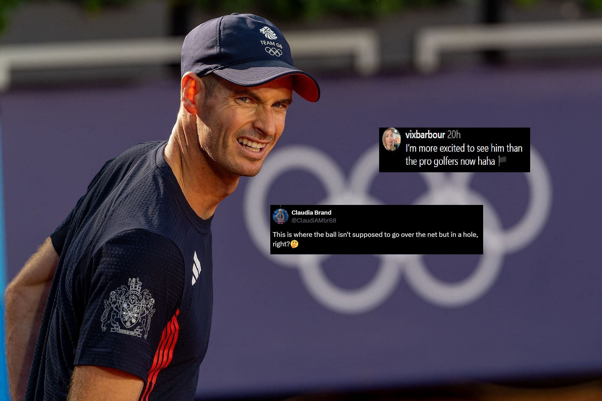 Andy Murray at the Paris Olympics (Image via Getty)