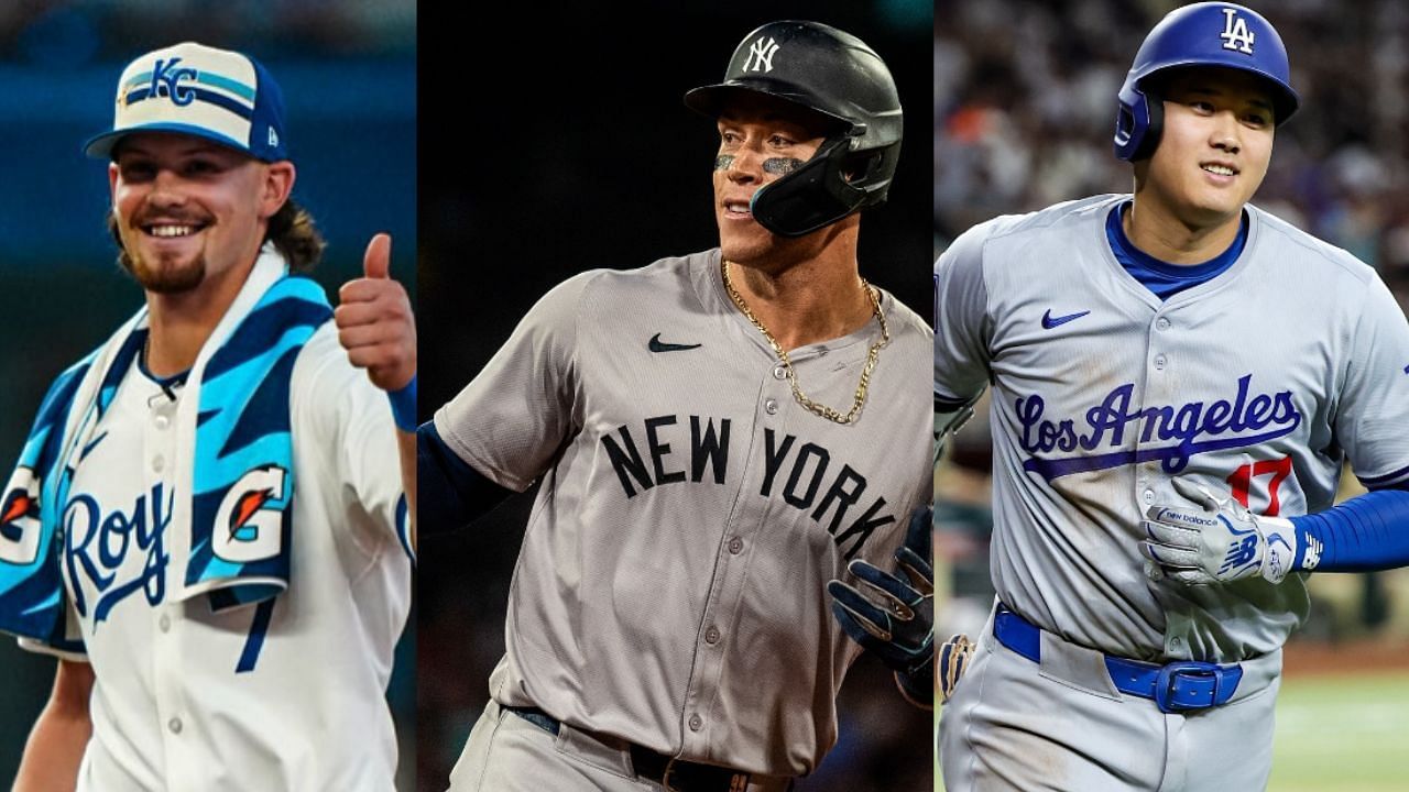 Bobby Witt Jr (L), Aaron Judge (C) and Shohei Ohtani (R) (Image 1 from - Instagram.com/@kcroyals, Image 2 from - Instagram.com/@yankees, Image 3 from - Instagram.com/@dodgers)