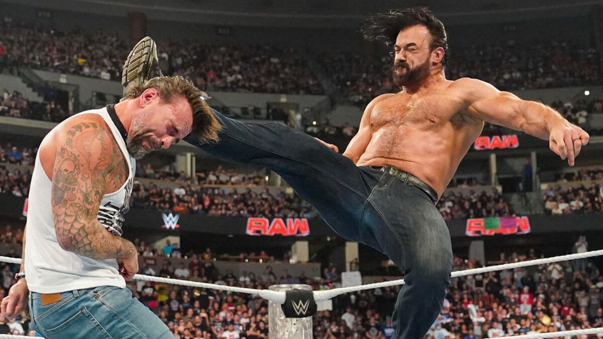 Drew McIntyre destroyed CM Punk on WWE RAW (Image credit: WWE.com)