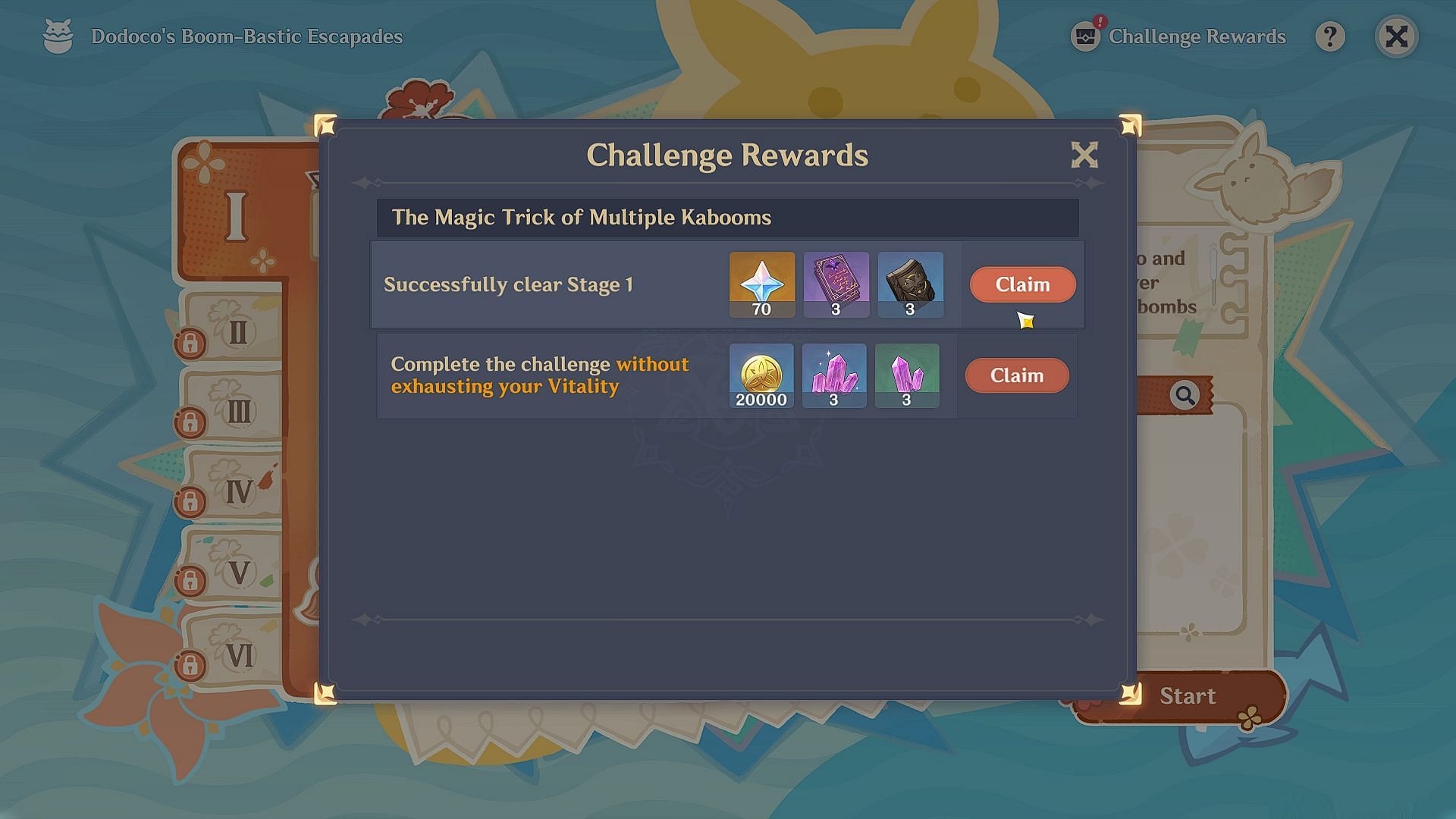 Event rewards (Image via HoYoverse)