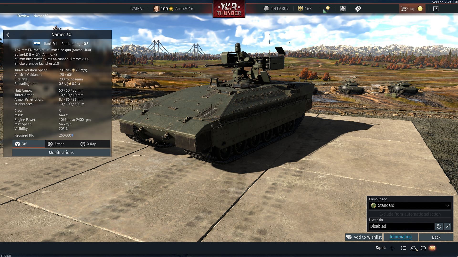 The Namer 30 is an Israeli IFV in War Thunder (Image via Gaijin Entertainment)