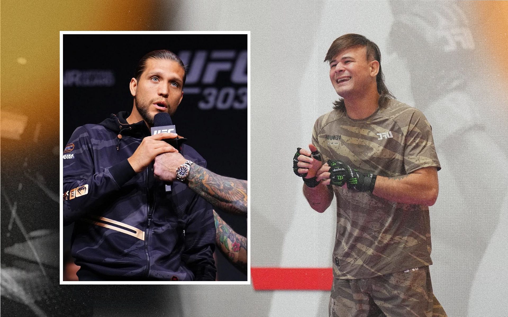 Brian Ortega (inset) opens up on internet trolls motivating him to take up rematch at UFC 306 against Diego Lopes (right). [image courtesy: Getty Images]