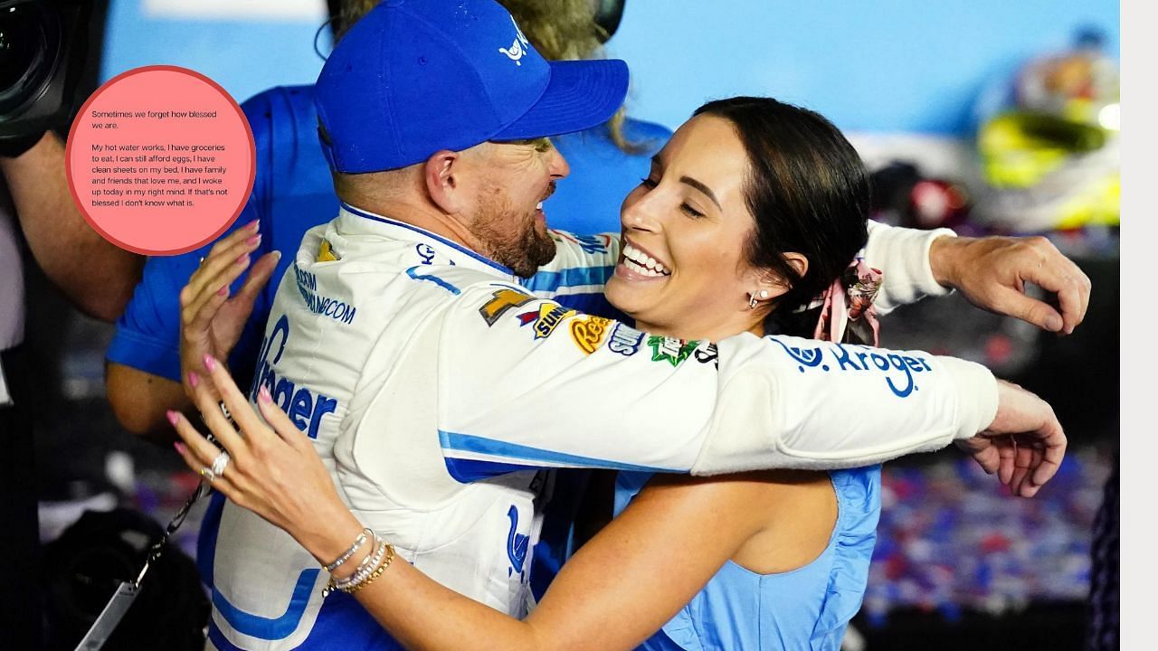 Ricky Stenhouse Jr. and wife Madyson Joye Stenhouse. Images via Imagn and Madyson