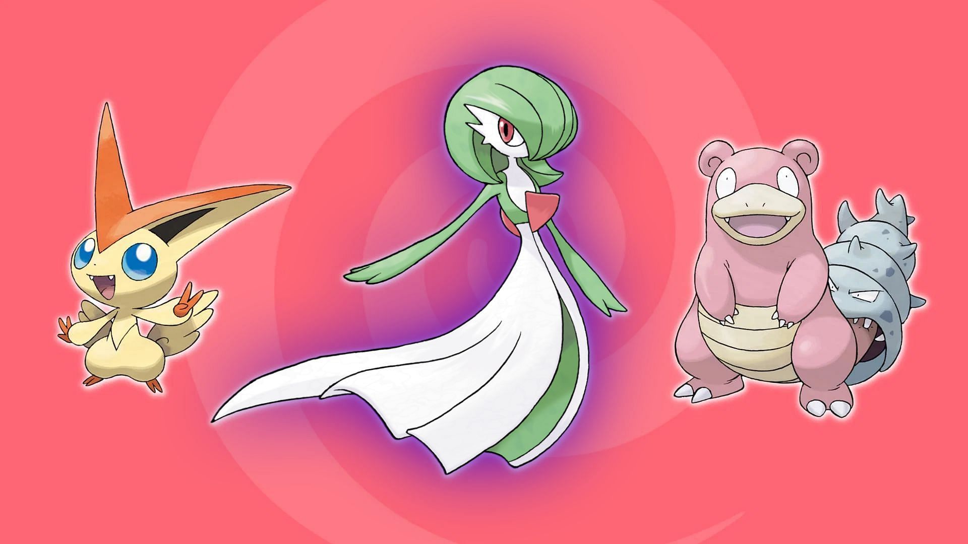 Shadow Gardevoir, Slowbro, and Victini (Image via TPC)