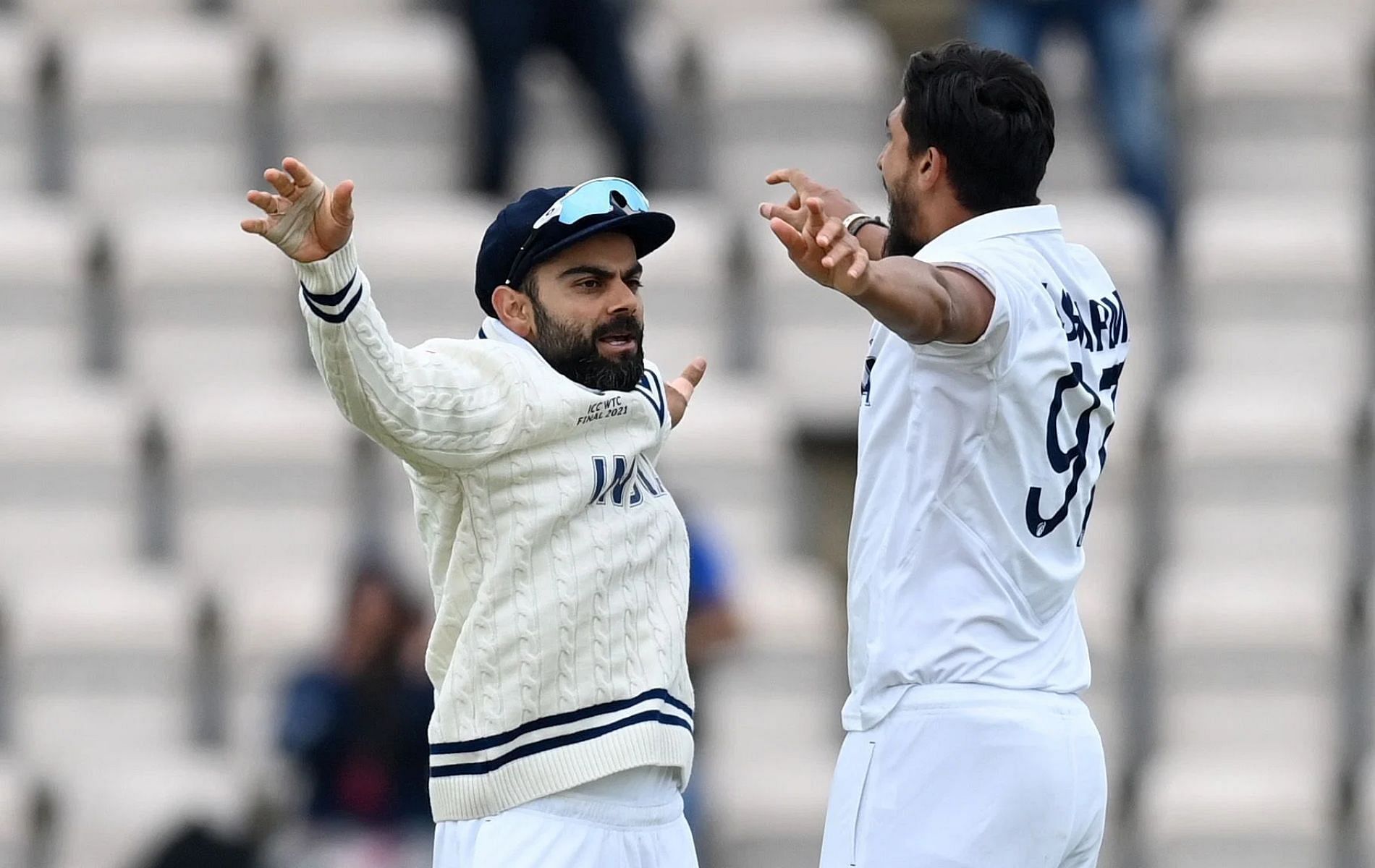 Virat Kohli (L) and Ishant Sharma (R). (Pic: Getty)