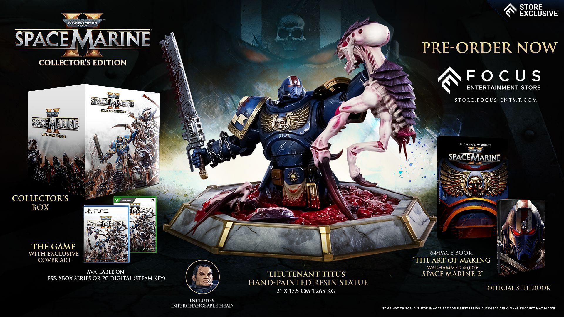 The Collector&#039;s edition is the ultimate among all editions of Warhammer 40k: Space Marine 2 (Image via Focus Entertainment)