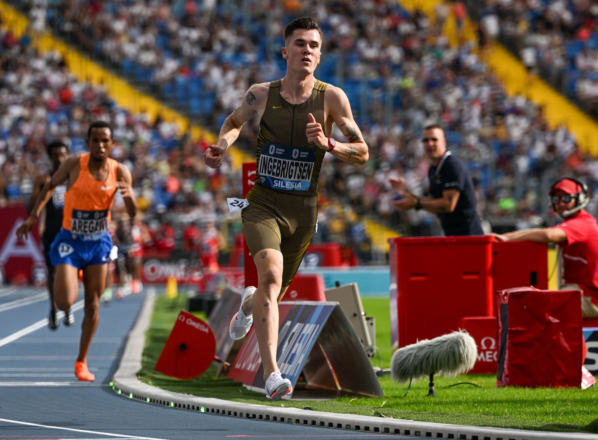 Jakob Ingebrigtsen at the Silesia Diamond League meet in Poland (Credits: Getty Images)