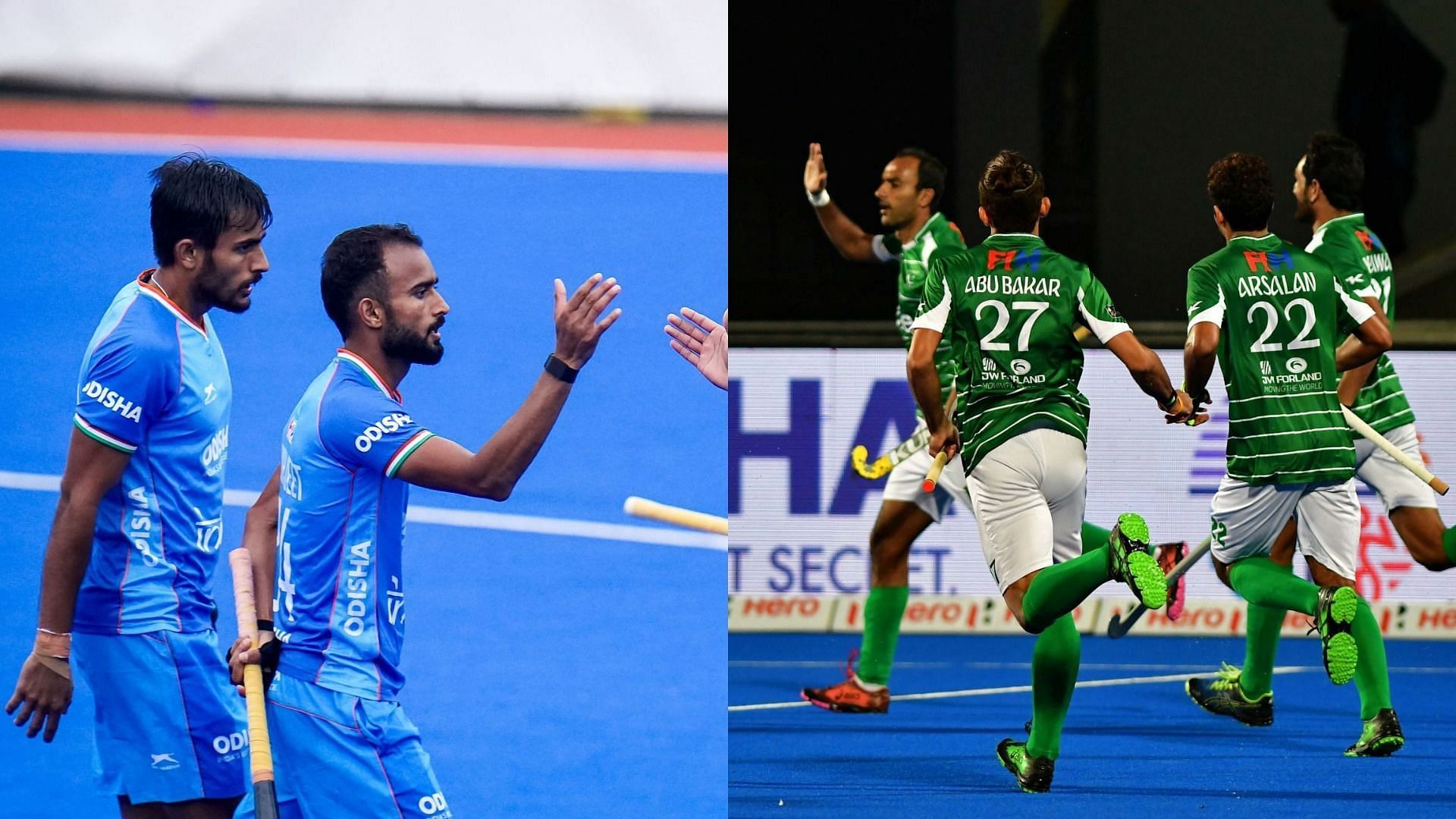 India vs Pakistan hockey match in Asian Champions Trophy 2024 (Images via Getty)