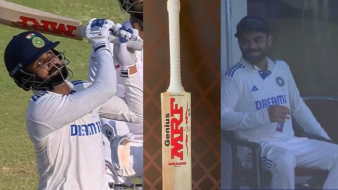 IND vs BAN: विराट के बल्ले का कमाल; गिफ्ट में मिले बैट से आकाशदीप ने लगाए गंगनचुंबी छक्के, कोहली का रिएक्शन वायरल