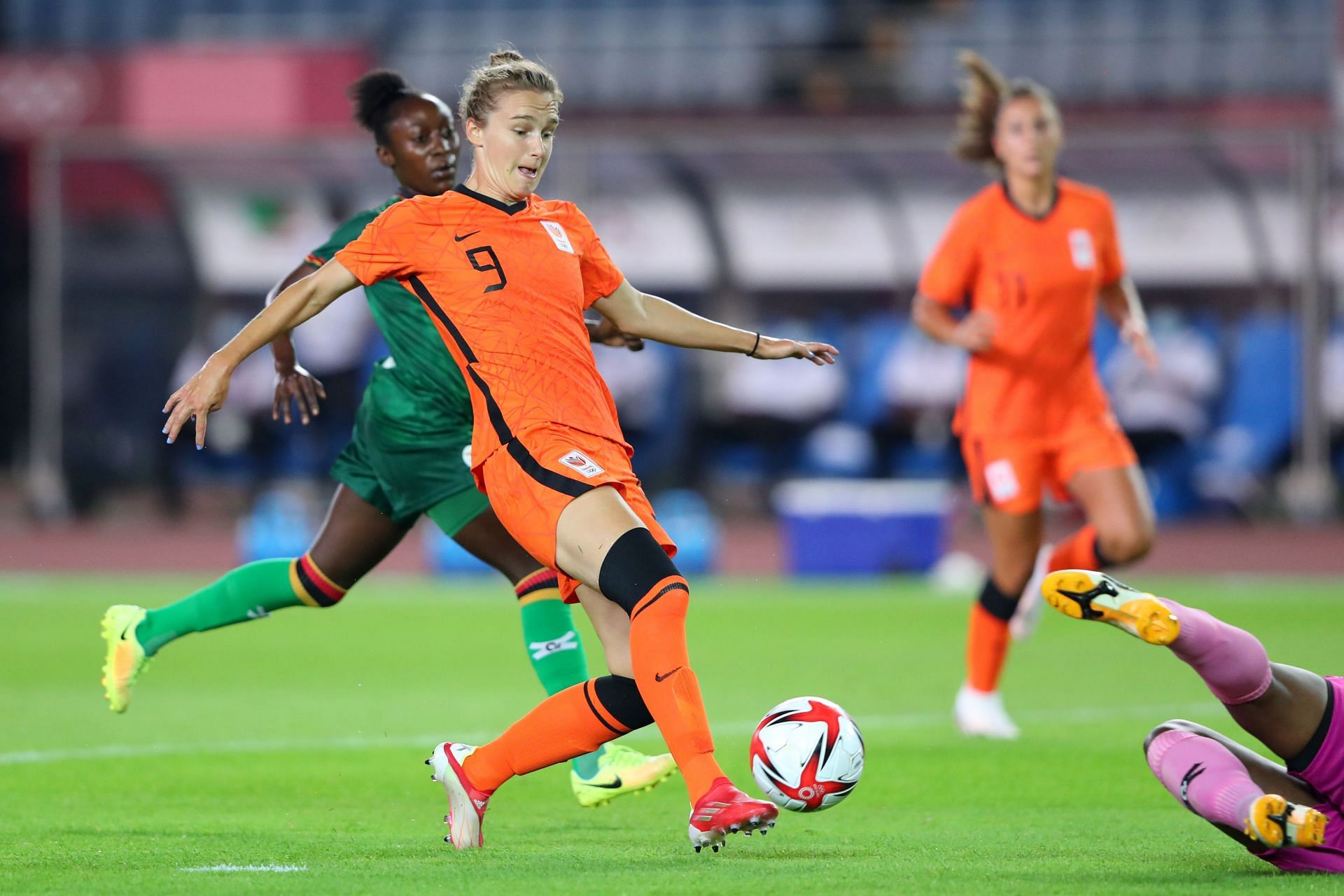 Miedema playing for the Netherlands (Image via Getty)