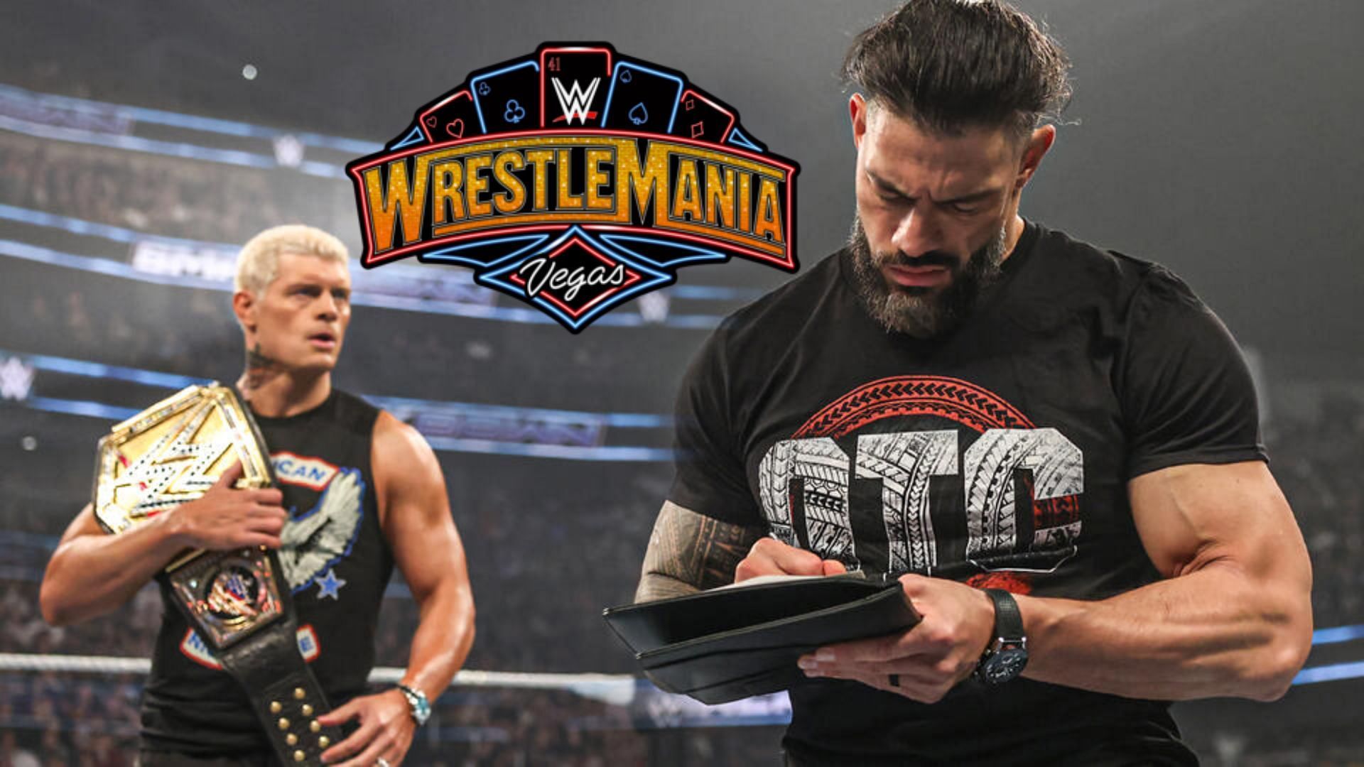 Could Roman Reigns vs. Cody Rhodes be the main event in Las Vegas next year? [Photo credit: WWE]